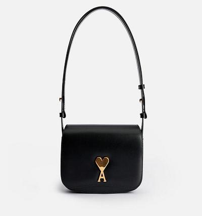 AMI PARIS Small Paris Bags Black | ami_CA180