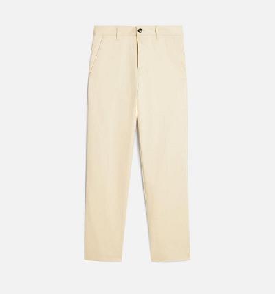 AMI PARIS Straight Fit Chino Pants Khaki | ami_CA201