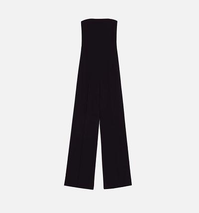 AMI PARIS Strapless Jumpsuits Black | ami_CA607