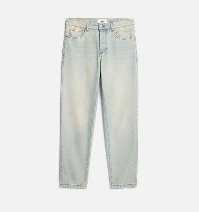 AMI PARIS Tapered Fit Denim Light Blue | ami_CA531