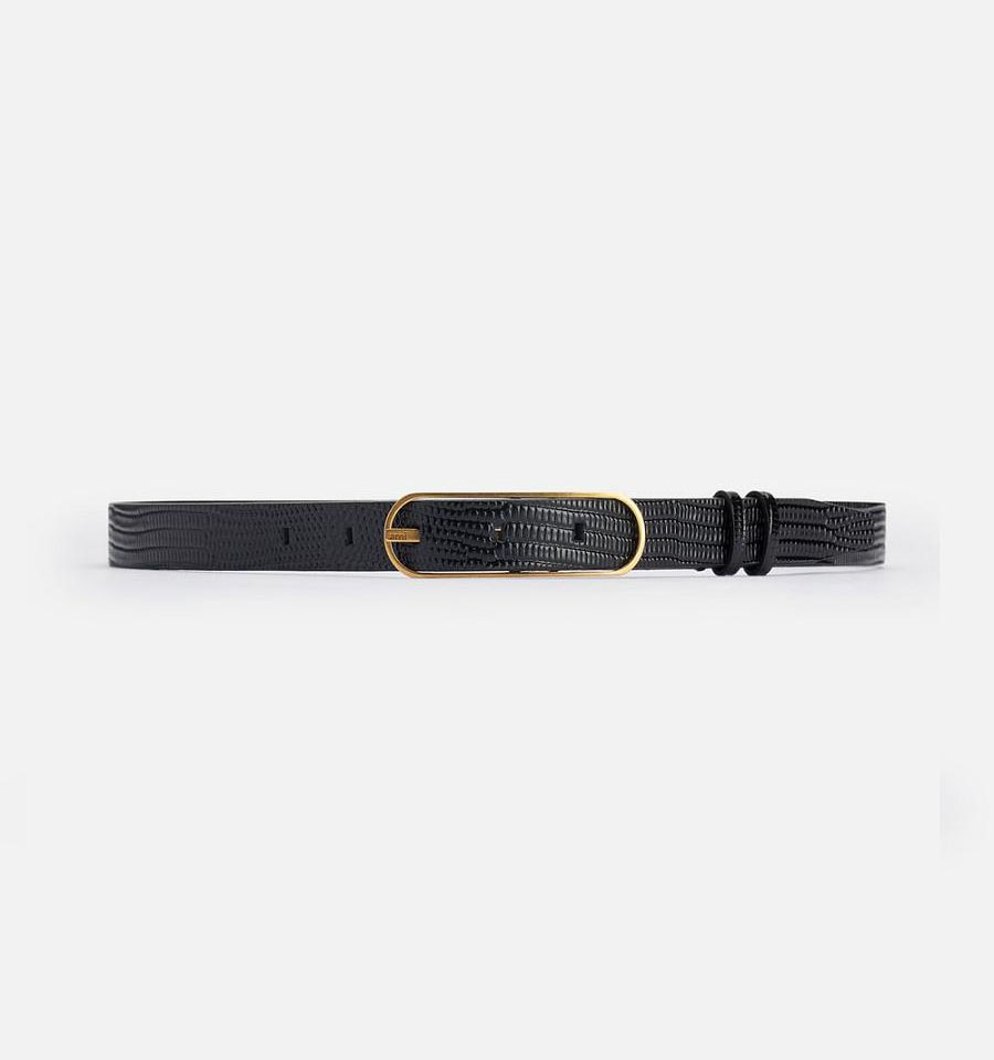 AMI PARIS Thin Belt 20 Mm Belts Black | ami_CA539