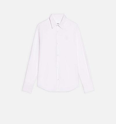 AMI PARIS Tonal Ami de Coeur Shirts White | ami_CA266