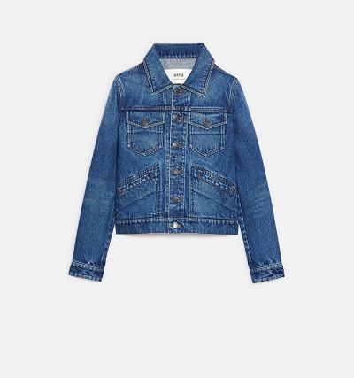 AMI PARIS Trucker Jackets Blue | ami_CA487