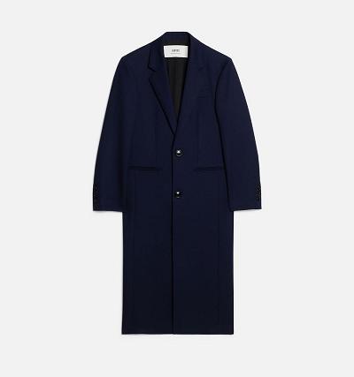 AMI PARIS Two Buttons Coats Navy | ami_CA371