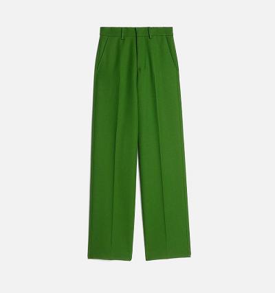 AMI PARIS Wide Fit Pants Green | ami_CA368
