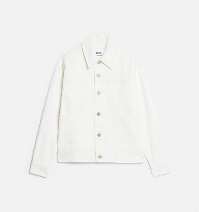 AMI PARIS Worker Jackets White | ami_CA340